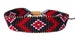 Black and Red Beaded Friendship Bracelet H, Native American Huichol Inspired 