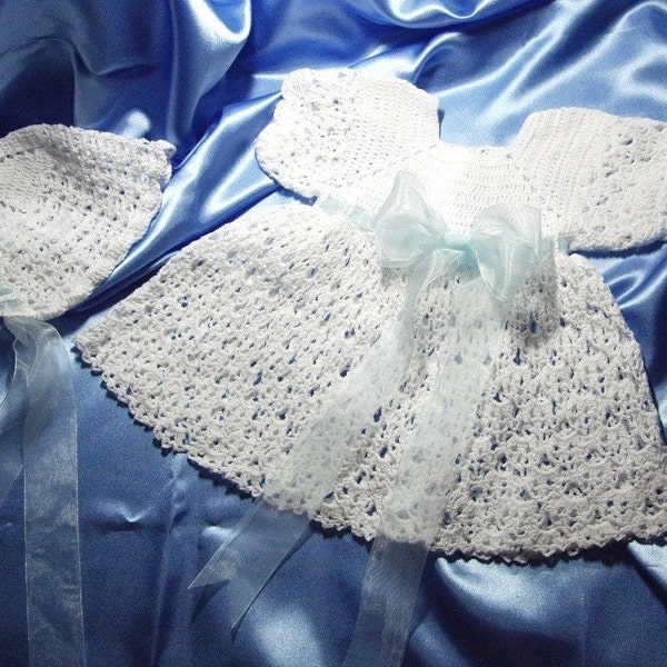 Little Flower White Lace Infant Dress Set