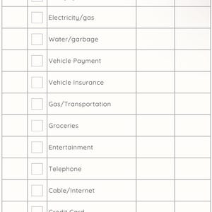monthly budget planner