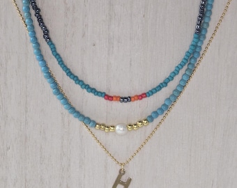 Kleurrijke kralenketting - Boho-chique sieraden - Handgemaakte ketting met rocailles