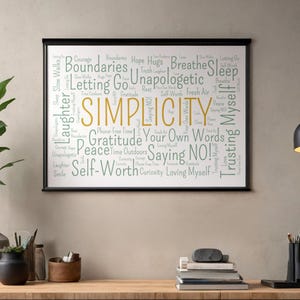 Impresión personalizada de nube de palabras: arte con palabras personalizado, decoración de oficina (descarga digital)