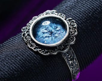 Fanmade Dark Moon Ran.ni Ring – Fanmade 950 Silver Sorceress-Inspired Jewelry, Eld.en Queen Collector’s Ring