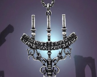 UNIQUE Cathedral Guardian Crest Pendant - 950 Silver Devoted Soul Necklace - Dark Fantasy Covenant Jewelry - Gift for Souls-like Fans