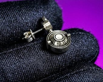 PREMIUM Sci-Fi Martial Artist Earrings, Solid 950 Silver Mechanical Dangle Studs, Retro RPG Prop Replica Jewelry, Gift for Girlfriend