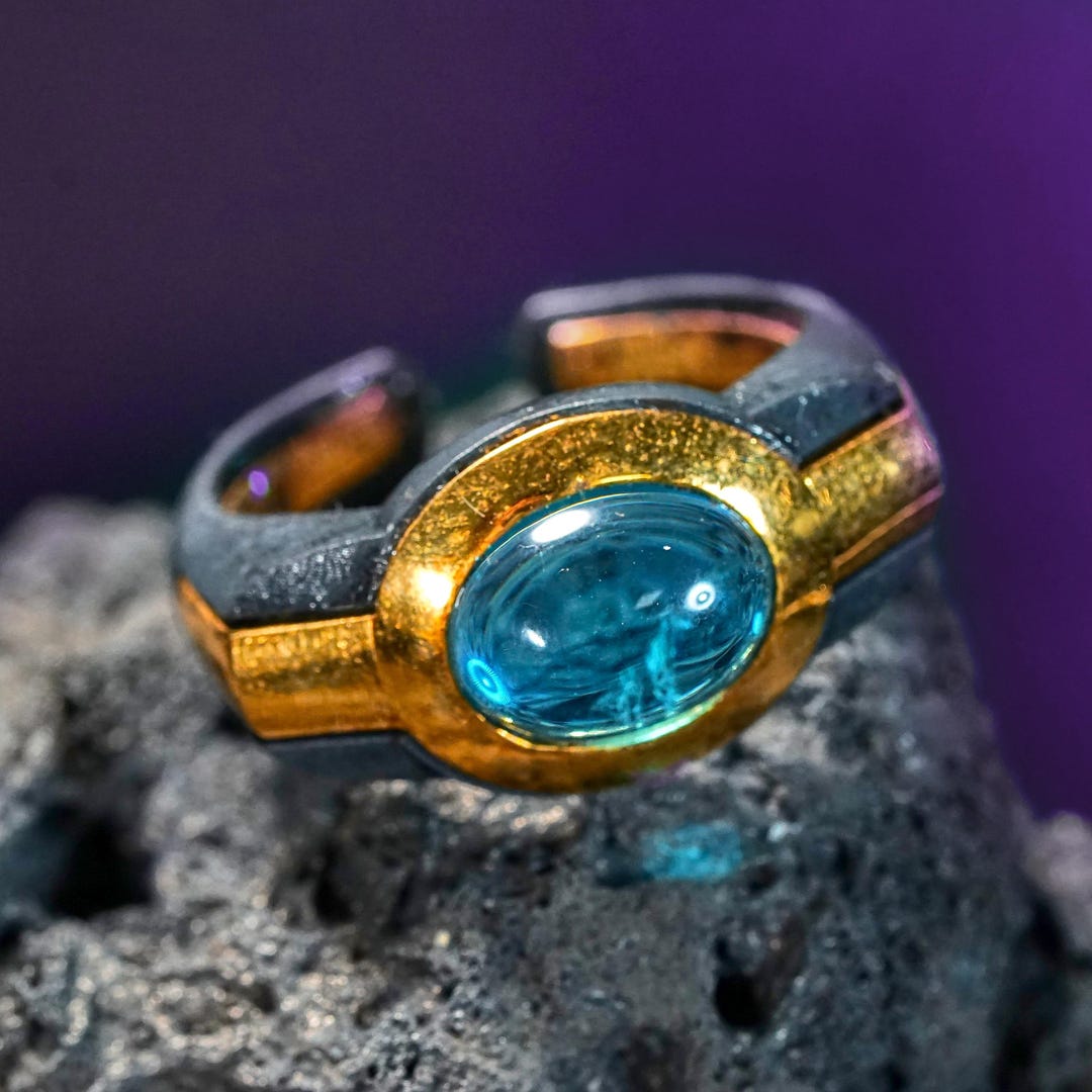 Fanmade Valorant Harbor Ring Set, Gamer Jewelry, Gold Plated Adjustable ...