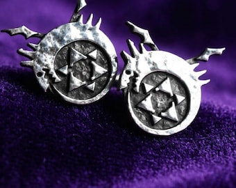 PREMIUM FMA Ouroboros Stud Earrings, Fullmetal Alchemist Homunculus Symbol, Anime Fan Gift, Unique Cosplay Accessory, Dark Fantasy Jewelry