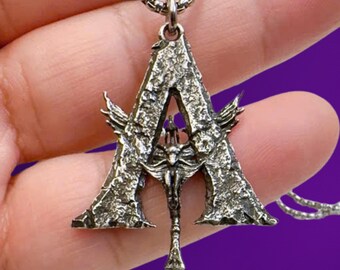 Avatar Logo Necklace – Winged A Symbol Pendant, Fantasy Sci-Fi Jewelry, Avatar Inspired Necklace