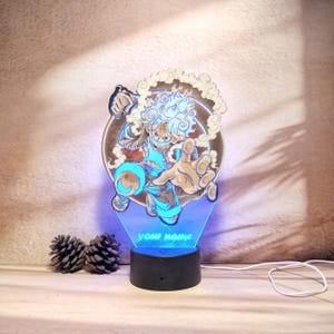 Custom OP Pirate Adventure-Inspired Mica Lamp, RGB Lighting, LED Decor for Anime Fans, Birthday Gift, Halloween idea Gift, Otaku Xmas GiftX