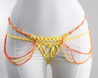 Braided Stretch Hip Harness Accessory in Cotton Jersey, Custom Colors