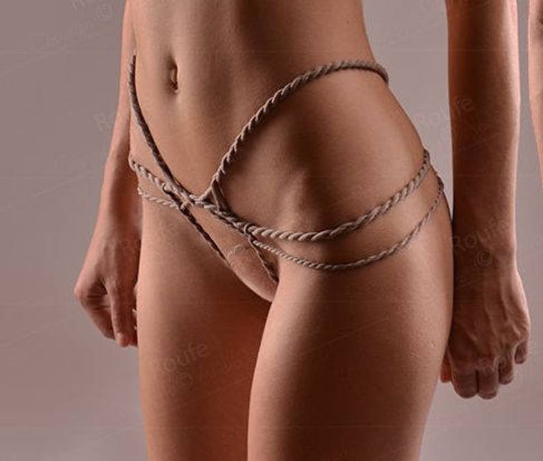 Stretch Rope Crotchless Panties 