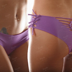 Cotton Panties Braided Bottoms Back Cleavage Undies Jersey Briefs Sexy Cheekini Handmade Cheekies Strappy Bikini