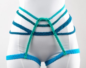 Braided Stretch Hip and Thigh Harness Accessory in Cotton Jersey, Custom Colors