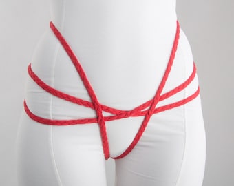 Braided Stretch Hip Harness Accessory in Cotton Jersey, Custom Colors