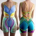 Open Back Formfitting Catsuit - Cotton Jersey Playsuit Sexy Jumpsuit Stretchy Romper Braided Rumper Festival Wear Party Outfit Made to Order