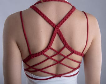 Braided Stretch Harness Accessory in Cotton Jersey, Custom Colors