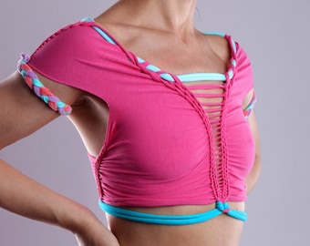 Colorful Braided Crop Top