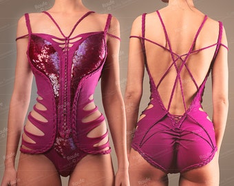 Web Of Seduction Sequin Cotton Body