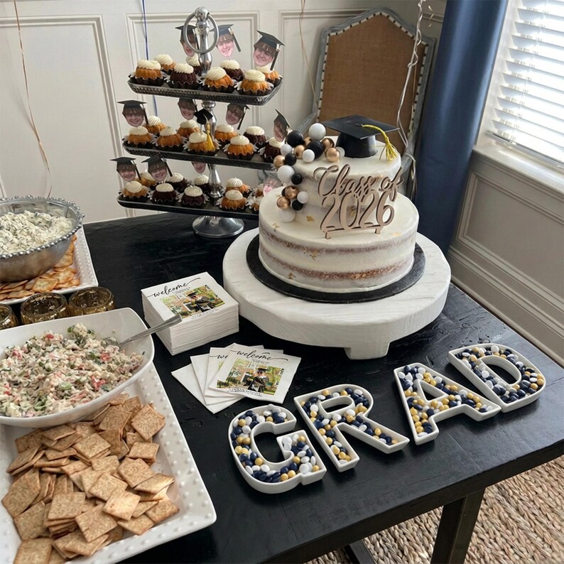 Custom Graduation Napkins Class of 2026 Decoration - Personalized ...