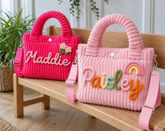 Personalized Toddler Purse Custom Name Kids Crossbody Bag - Girls Mini Handbag for Birthday Gifts Toddler Gifts