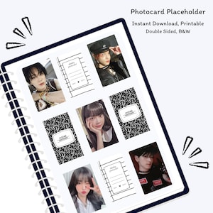 KPop fehlende Fotokarte Platzhalter, bedruckbar, sofortiger digitaler Download, einfaches Drucken