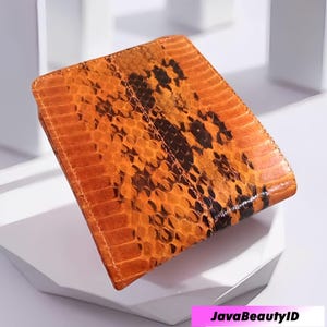 Genuine Leather Wallet Elegant Comfortable and Durable for Men and Women,Snake Skin,Exotic Wallet,Color Wallet,Men's Wallet,Leather Wallet