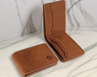Classic Genuine Cowhide Leather Wallet for Men, Leather Wallet, Cowhide Wallet, Bifold Wallet, Men's Wallet
