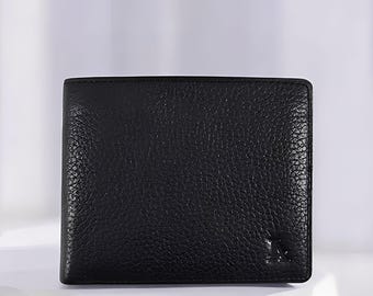 Urban Miller Leather Fold Wallet with Zipper, Leather Wallet, Cowhide Wallet, Bifold Wallet, Men's Wallet