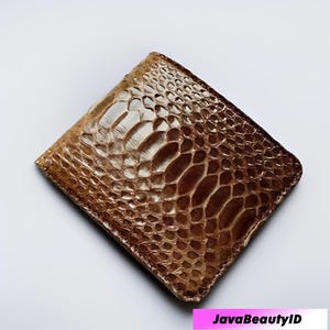 Classic Men's Wallet – Authentic Brown Python Snake Skin, Snake Skin,Exotic Wallet,Color Wallet,Men's Wallet