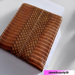 Cartera de piel de serpiente para hombre, elegante y cómoda, piel de serpiente, cartera exótica, cartera de color, cartera para hombre, cartera de cuero