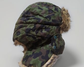 Cappello Ushanka russo autentico da uomo, cappello da cacciatore in pelliccia sintetica con maschera facciale