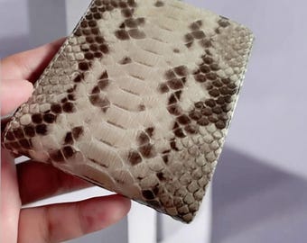 Python-slangenleer portemonnee heren exotische portemonnee, gekleurde portemonnee, herenportemonnee, unieke portemonnee