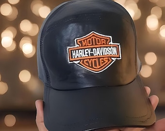 Cappello snapback da uomo in vera pelle, berretto da motociclista fatto a mano, copricapo in vera pelle Garut, regalo per motociclisti