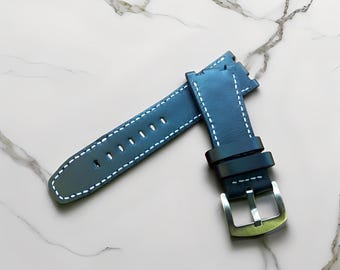 Handcrafted Genuine Cowhide Leather Watch Strap Timeless Elegance for Classic and Modern Timepieces, Leather Watch Strap, Handmade Strap