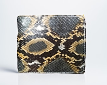 Python Skin Men's Wallet – Unique & Classy Color Combination, Snake Skin, Exotic Wallet, Color Wallet, Men's Wallet, Unique Wallet