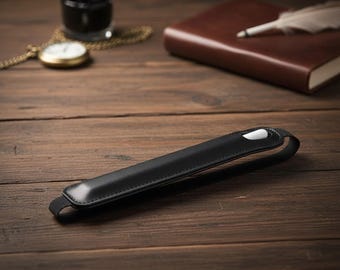 Leather Pencil Sleeve - Minimalist Stylus Holder Case for iPad