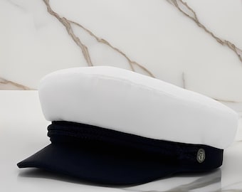 Cappello da capitano marinaio - Cappello da pescatore violinista vintage, classico cappello da pescatore greco, regalo invernale vintage, regalo invernale retrò