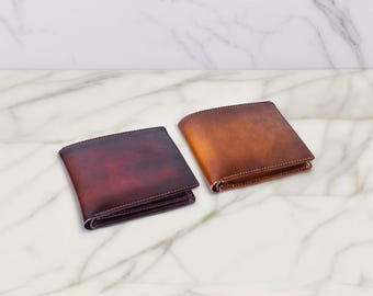 Heritage Style Brush Off Leather Wallet for Men, Leather Wallet, Cowhide Wallet, Bifold Wallet, Men's Wallet