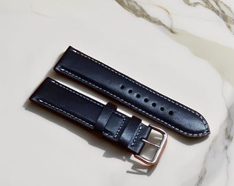 Authentic Genuine Leather Watch Strap Hand-stitched Craftsmanship for Everyday Elegance, Leather Watch Strap, Handmade Strap, Leather Strap