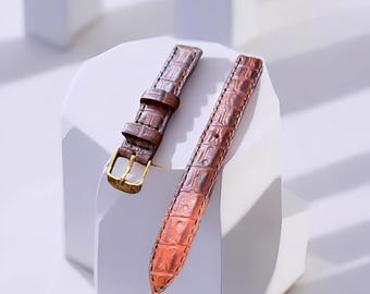 Classic Dark Brown Real Leather Vintage Watch Band, Leather Watch Strap, Handmade Strap, Leather Strap, Genuine Cowhide Leather