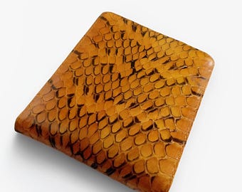 Authentic Snake Skin Wallet – Handmade Exotic Look, Snake Skin,Exotic Wallet,Color Wallet,Men's Wallet
