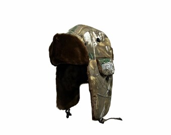 Cappello da cacciatore mimetico Trico, caldo cappello da sci invernale Ushanka, berretto con paraorecchie per attrezzatura da caccia