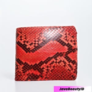 Men's Python Skin Wallet – Elegant, Tough and Exotic ,Snake Skin,Exotic Wallet,Color Wallet,Men's Wallet
