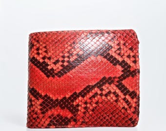 Men's Python Skin Wallet – Elegant, Tough and Exotic ,Snake Skin,Exotic Wallet,Color Wallet,Men's Wallet