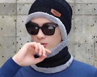 Warm & Stylish Winter Robin Beanie Scarf Set, Beanie Scarf Set, Winter Hat Scarf, Hat and Scarf Set, Knitted Beanie Set, Warm Scarf Hat