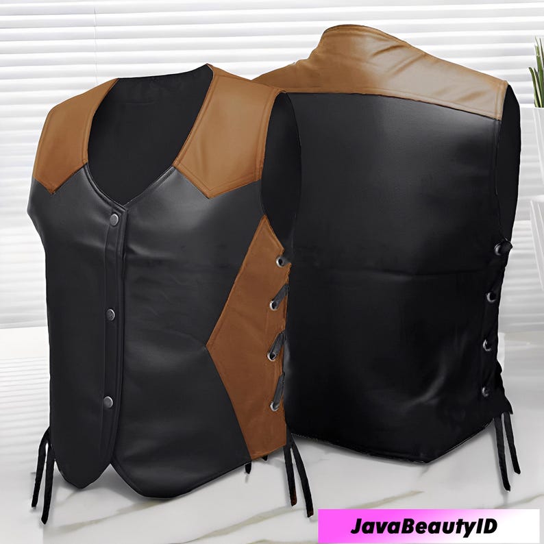 Leather Vest Synthetic Leather Vest Biker Vest Men's Vest, Leather Vest, Biker Leather Vest, Mens Leather Vest,Leather Biker Riding