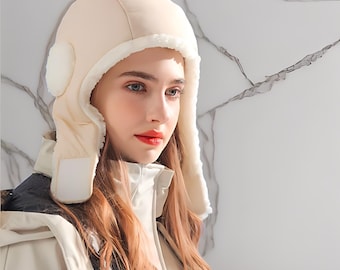 Cappello invernale unisex con paraorecchie, antivento e impermeabile, da sci