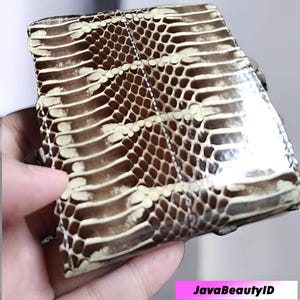 Cartera de piel de serpiente, ideal para hombres elegantes y con clase. Cartera de piel de serpiente, cartera exótica, cartera de color, cartera para hombre, cartera de cuero.