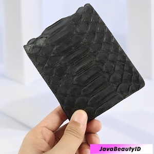 Python Snake Skin Men's Wallet – Black,Snake Skin,Exotic Wallet,Color Wallet,Men's Wallet,Leather Wallet
