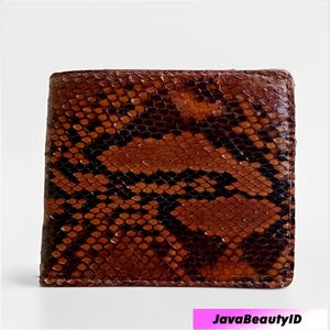 Python Snake Skin Men's Wallet Brown, Snake Skin, Exotic Wallet, Color Wallet, Men's Wallet