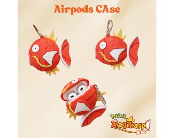Anime Airpod Case, 3D Gold Fish Airpod Case, Earphone Case For Airpods 1 2 3 Pro | Airpods 4 Case - Gift For Him